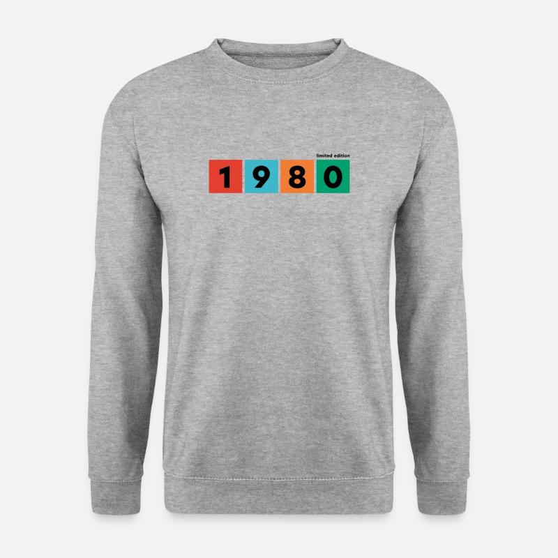 1980 Limited Edition - Unisex Pullover - Weißgrau meliert