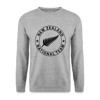 New Zealand Team Design - Unisex Sweatshirt - salt & pepper - Front - Alina (178cm) & Michal (187cm)