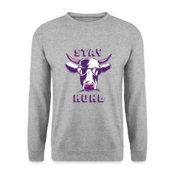 Stay kuhl - Unisex Pullover - Weißgrau meliert - Vorne - Alina (178cm) & Michal (187cm)