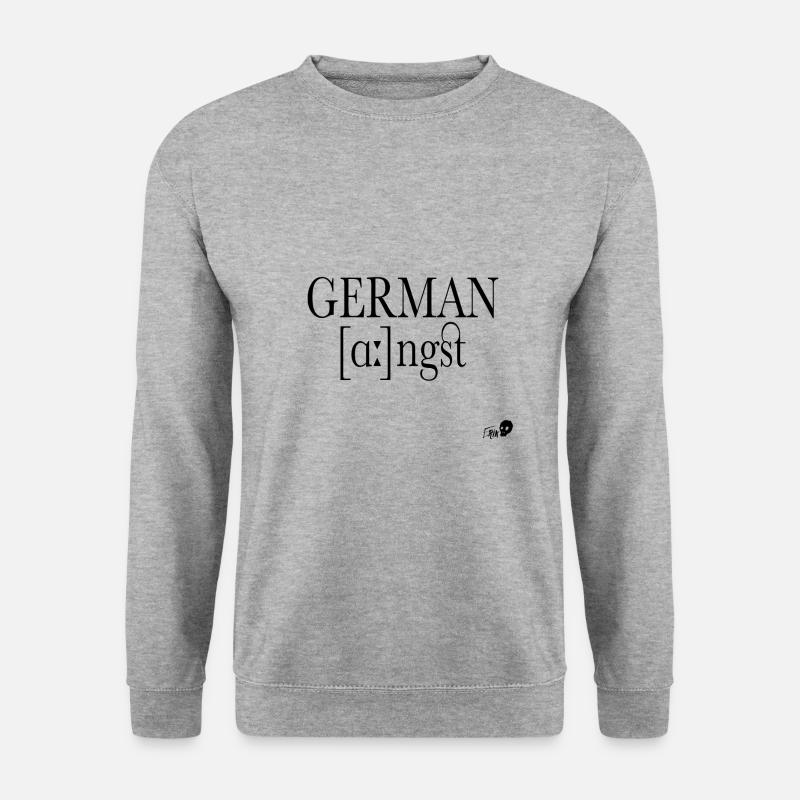 GERMAN ANGST - Unisex Pullover - Weißgrau meliert