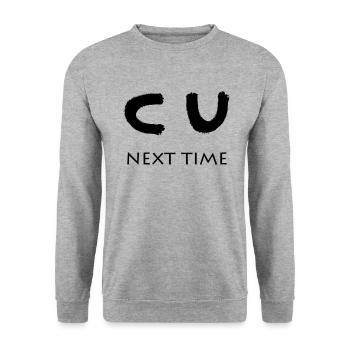 CU NEXT TIME - Unisex Pullover - Weißgrau meliert - Vorne - Alina (178cm) & Michal (187cm)