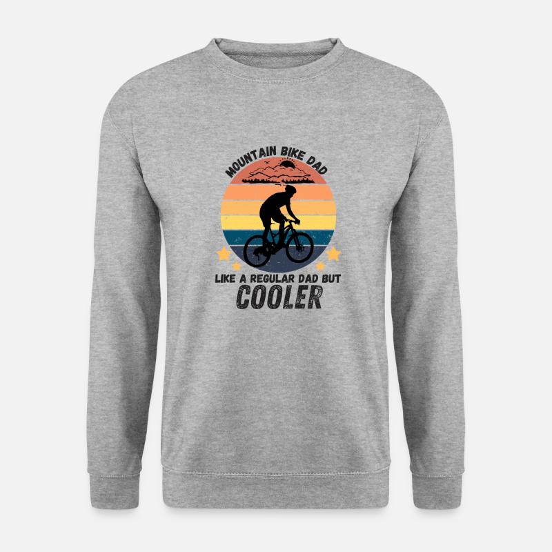 Mountainbike dad - Unisex Pullover - Weißgrau meliert