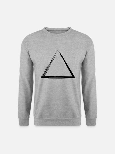 Triangle Grunge Shape Tribal Symbol - Unisex Sweatshirt - salt & pepper