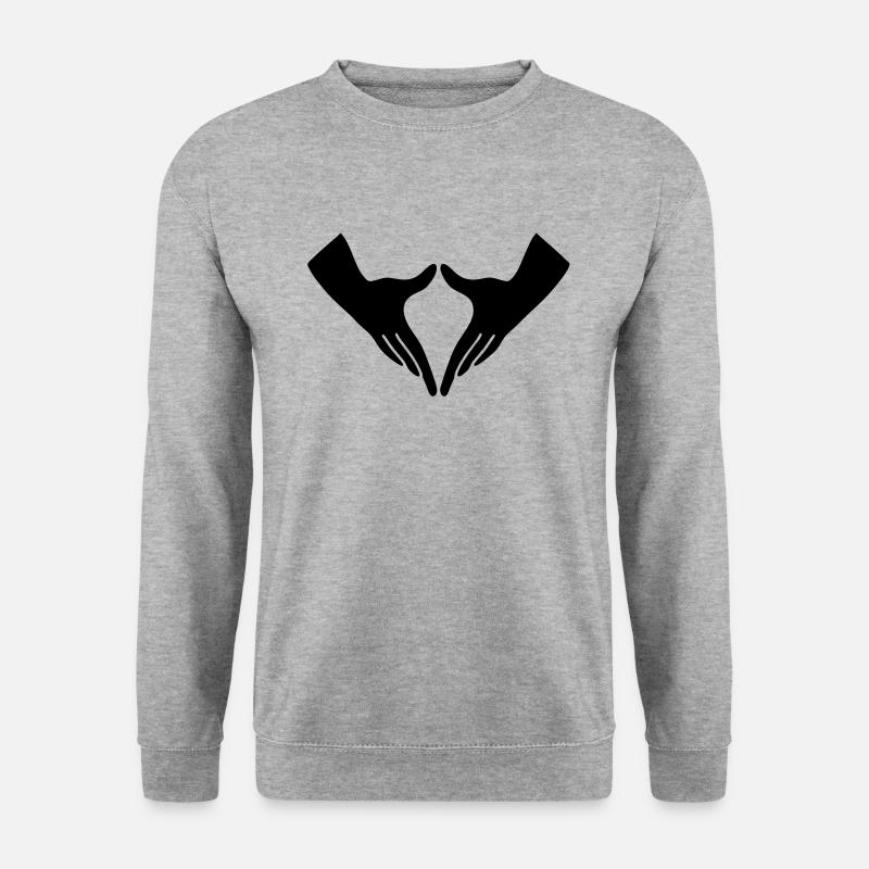 Yoga Yoni Mudra - Unisex Pullover - Weißgrau meliert