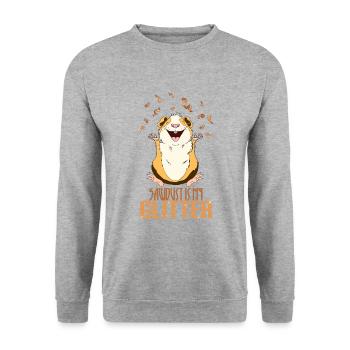 La sciure de cochon d'Inde est mon scintillement - Sweat-shirt Unisexe - gris chiné - Devant - Alina (178cm) & Michal (187cm)