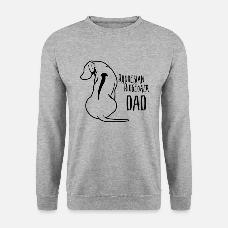 RHODESIAN RIDGEBACK DAD Hund Hunde Papa Wilsigns - Unisex Pullover - Weißgrau meliert