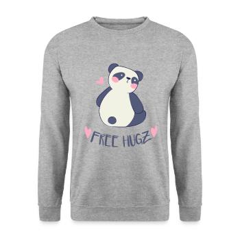 Mädchen Geschenk Babyparty Kindergeburtstag - Unisex Pullover - Weißgrau meliert - Vorne - Alina (178cm) & Michal (187cm)