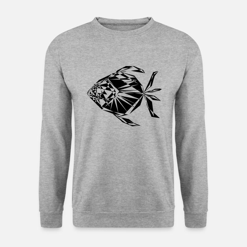 Poisson abstrait de la mer du sud - Sweat-shirt Unisexe - gris chiné
