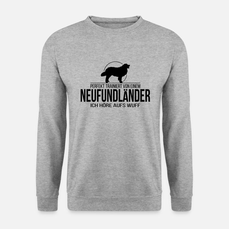 NEUFUNDLÄNDER wuff - Unisex Pullover - Weißgrau meliert