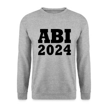 Abi 2024 - Unisex Pullover - Weißgrau meliert - Vorne - Alina (178cm) & Michal (187cm)