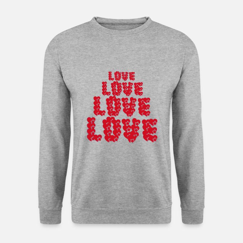 Liebe - Unisex Pullover - Weißgrau meliert