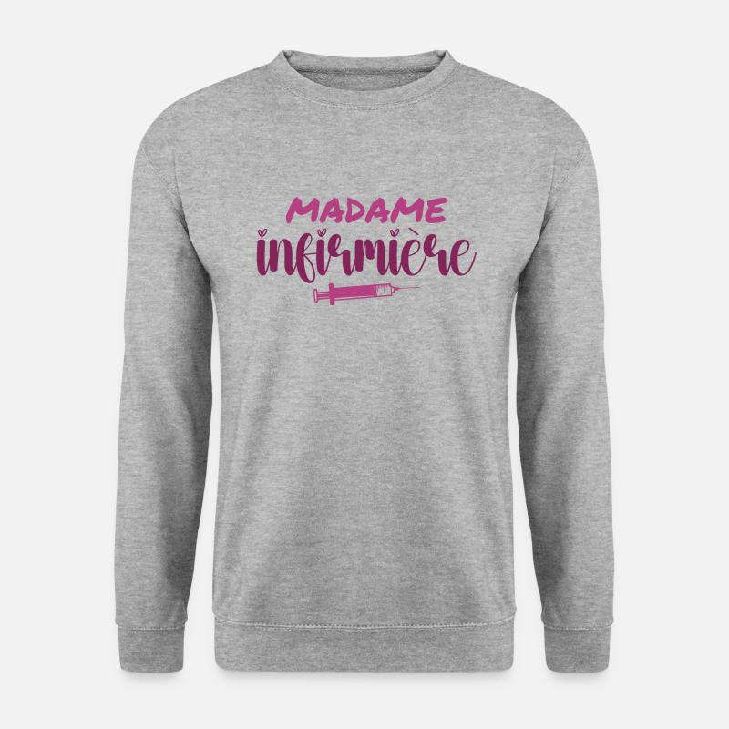 Liebe Krankenschwester, - Unisex Pullover - Weißgrau meliert