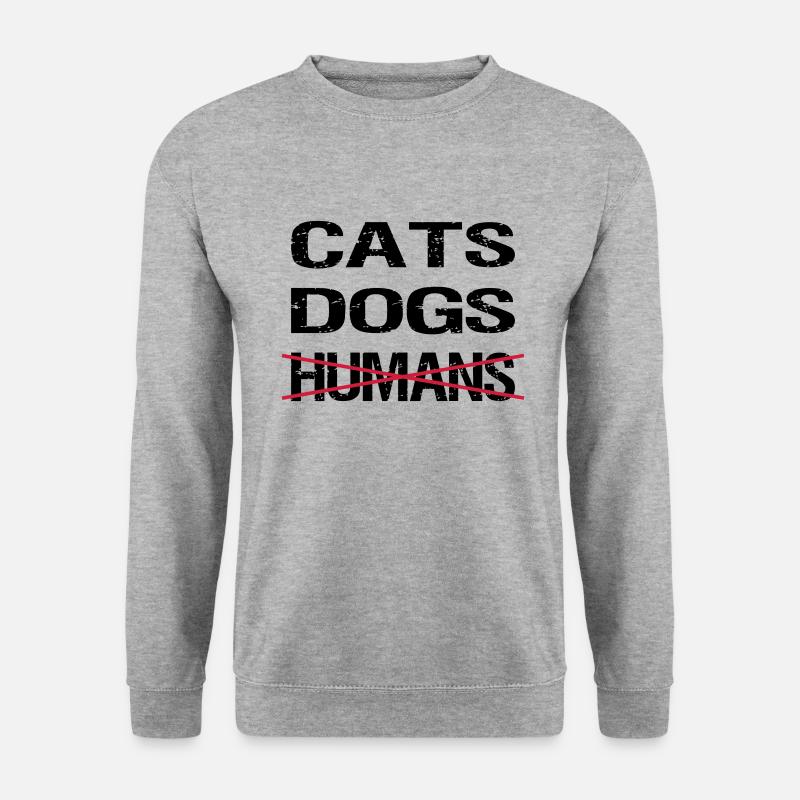 CATS DOGS HUMANS - Unisex Sweatshirt - salt & pepper