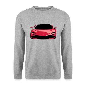 Super Car - Unisex Pullover - Weißgrau meliert - Vorne - Alina (178cm) & Michal (187cm)