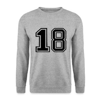 18 - Sweat-shirt Unisexe - gris chiné - Devant - Alina (178cm) & Michal (187cm)