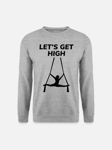Aerial Silks Tänzer Aerialist Air Yoga Akrobatik - Unisex Pullover - Weißgrau meliert