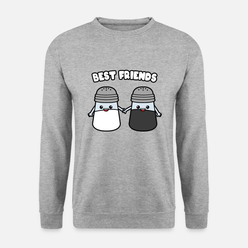 SALZ & PFEFFER - Unisex Pullover - Weißgrau meliert