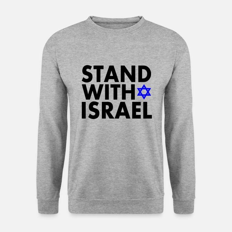 Israel - Unisex Pullover - Weißgrau meliert