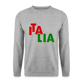 Italien flagge - Unisex Pullover - Weißgrau meliert - Vorne - Alina (178cm) & Michal (187cm)
