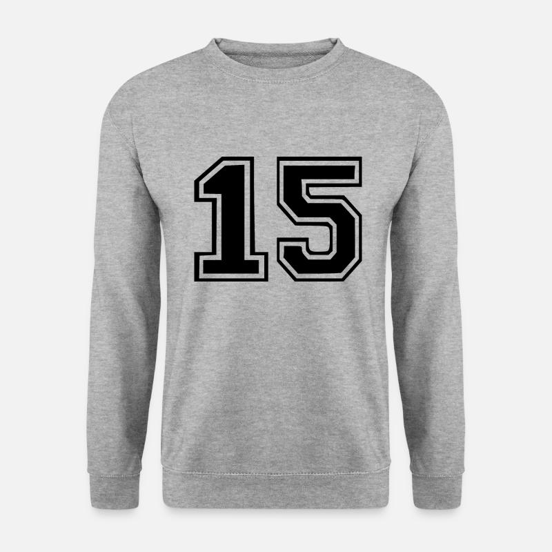 15 - Unisex Pullover - Weißgrau meliert