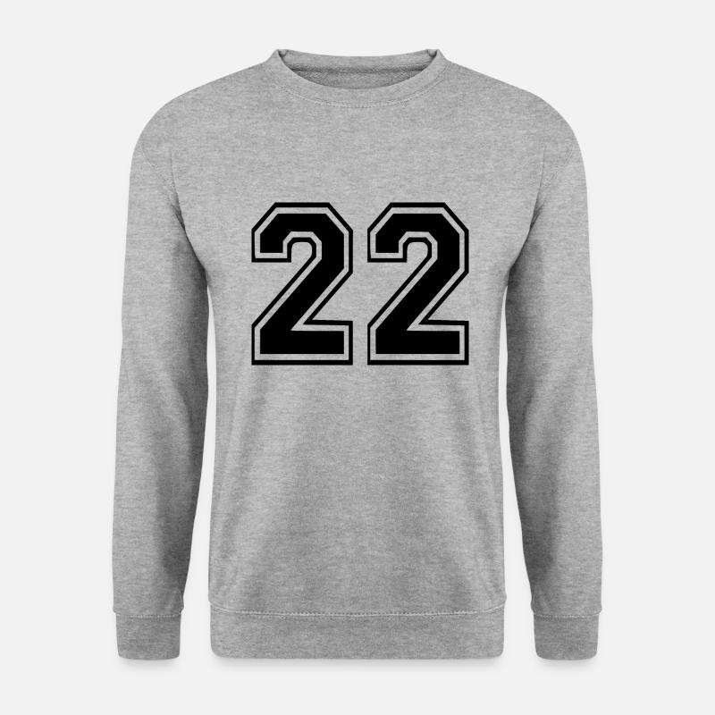22 - Unisex Pullover - Weißgrau meliert