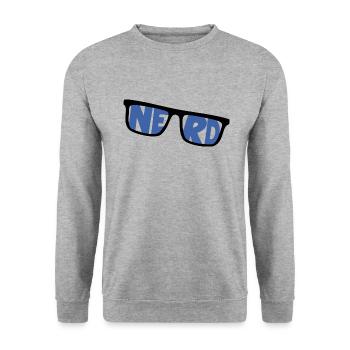 nerd coder server download cyberspace programmer - Unisex Sweatshirt - salt & pepper - Front - Alina (178cm) & Michal (187cm)