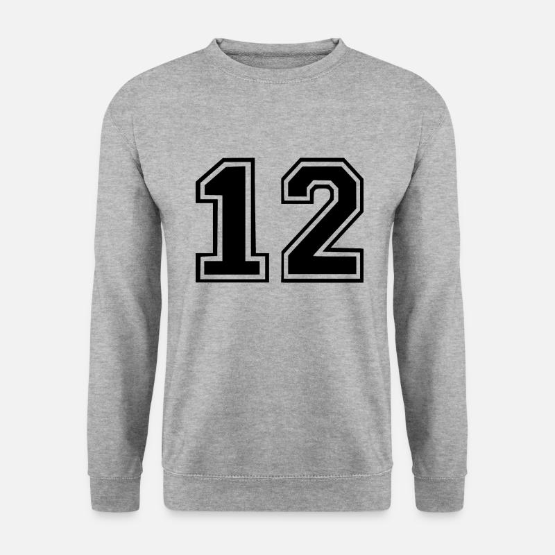 12 - Unisex Pullover - Weißgrau meliert