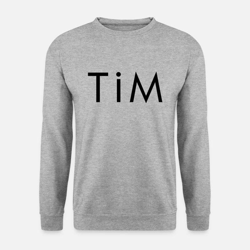 TiM - Unisex Pullover - Weißgrau meliert