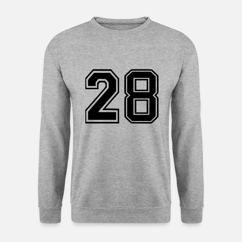 28 - Unisex Pullover - Weißgrau meliert