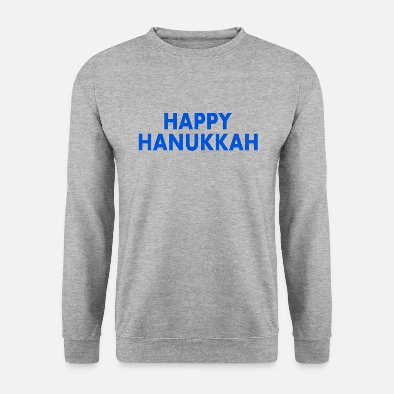 HAPPY HANUKKAH - Unisex Pullover - Weißgrau meliert