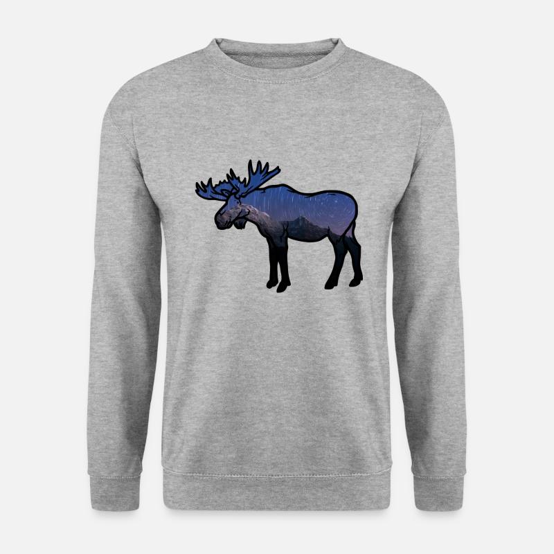 elch 1 - Unisex Pullover - Weißgrau meliert