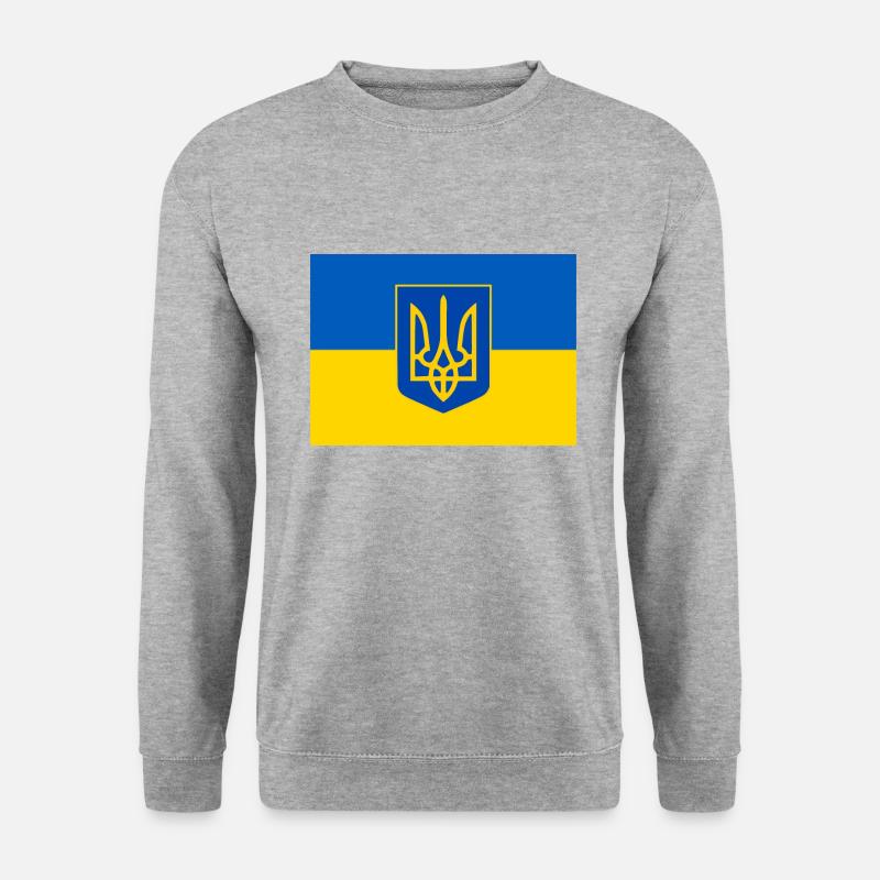 Ukraine - Unisex Pullover - Weißgrau meliert