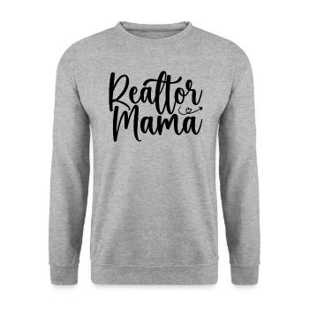 Immobilienmaklerin Mama - Unisex Pullover - Weißgrau meliert - Vorne - Alina (178cm) & Michal (187cm)