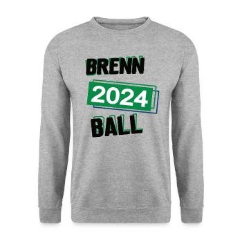 Brennball Spieler Team Turnier Mannschaft in 2024 - Unisex Pullover - Weißgrau meliert - Vorne - Alina (178cm) & Michal (187cm)