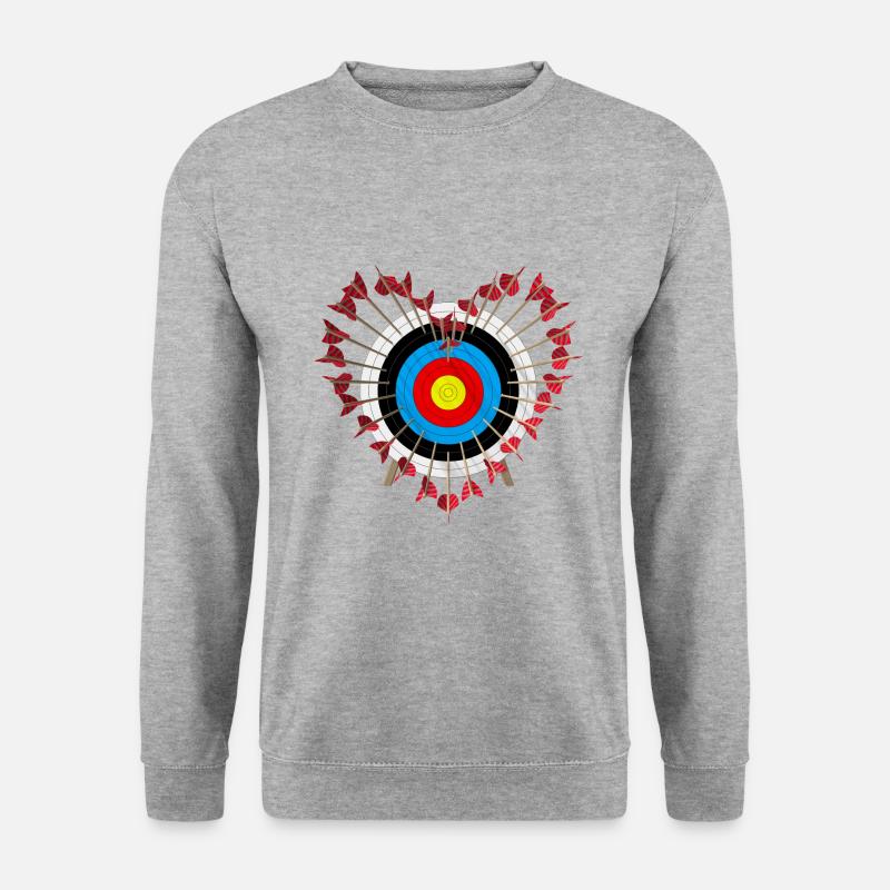Målret hjerter - Unisex sweater - hvidgrå meleret