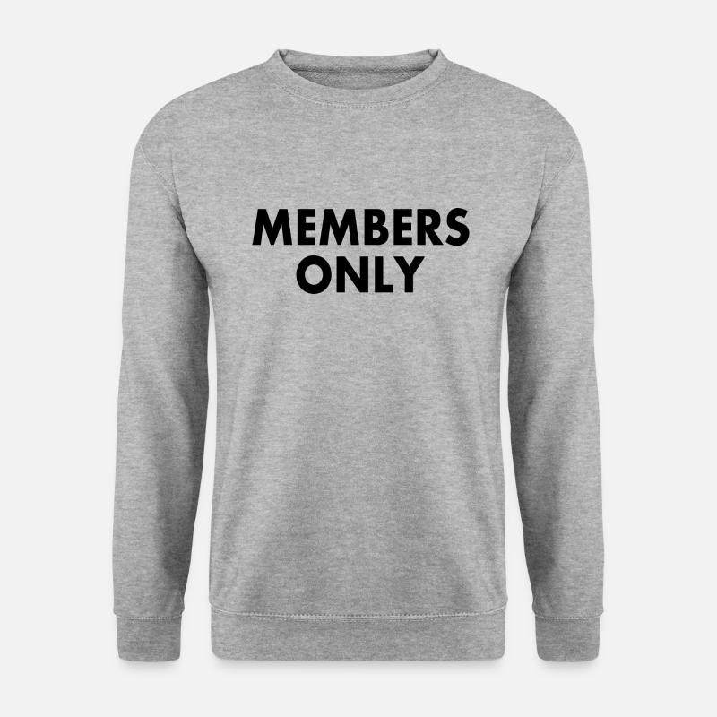 Members only - Unisex Pullover - Weißgrau meliert