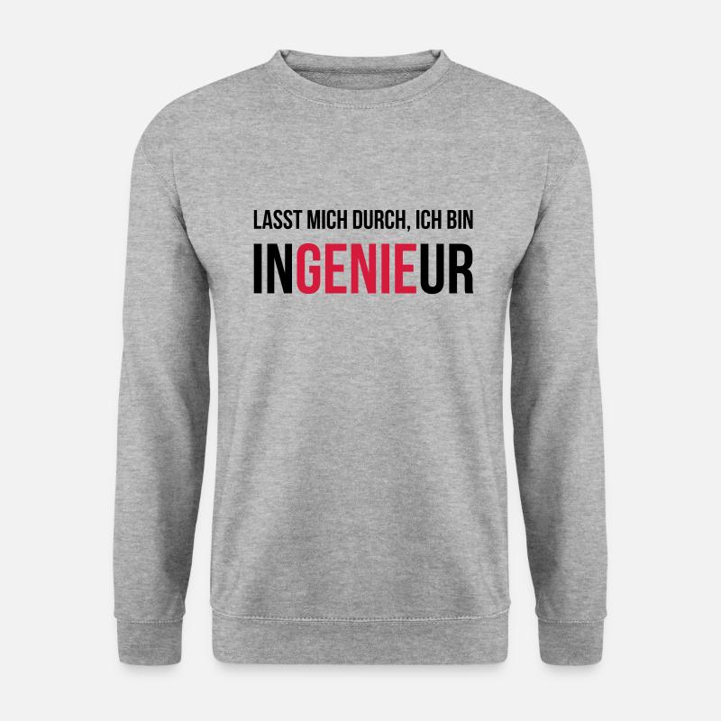 Lasst mich durch ich bin Ingenieur - Farbwechsel - Unisex Pullover - Weißgrau meliert