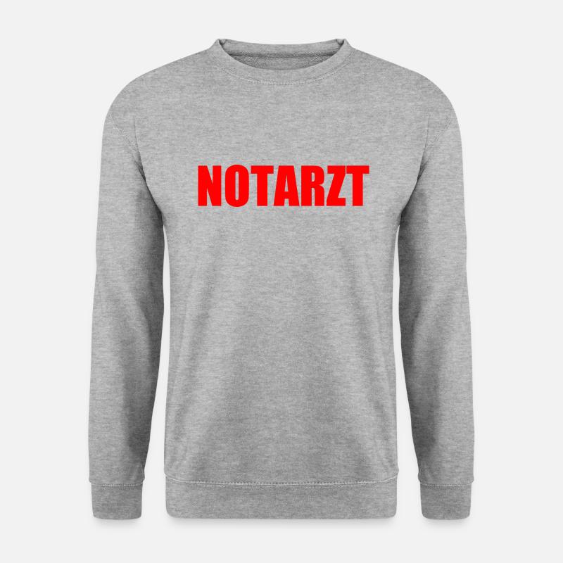 Notarzt - Unisex Pullover - Weißgrau meliert