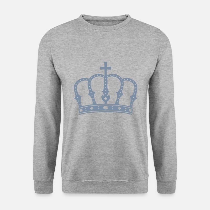 Königskrone - Unisex Pullover - Weißgrau meliert