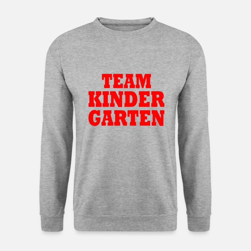 Team kindergarten - Unisex Pullover - Weißgrau meliert