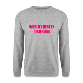 world's best ex girlfriend - Unisex Pullover - Weißgrau meliert - Vorne - Alina (178cm) & Michal (187cm)