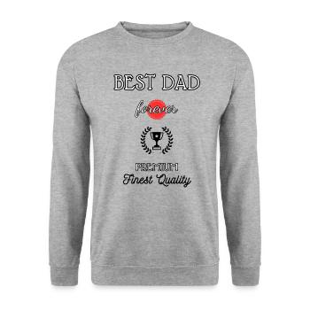 Best Dad Premium - Unisex Sweatshirt - salt & pepper - Front - Alina (178cm) & Michal (187cm)