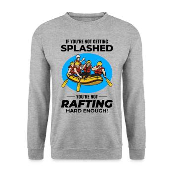 Rafting Team Raft Eau Vive Rafter Paddle Drôle - Sweat-shirt Unisexe - gris chiné - Devant - Alina (178cm) & Michal (187cm)