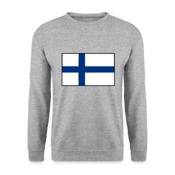 Finlande - Sweat-shirt Unisexe - gris chiné - Devant - Alina (178cm) & Michal (187cm)