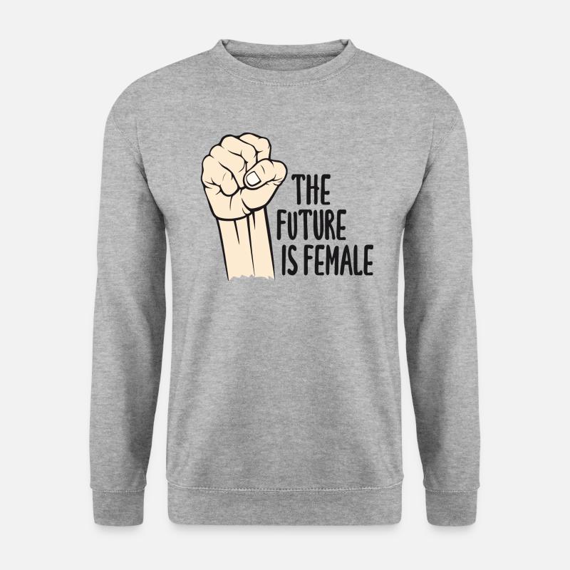 Future Female - Unisex Pullover - Weißgrau meliert