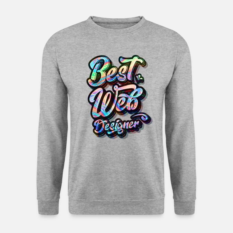 Best Web Designer - Unisex Pullover - Weißgrau meliert