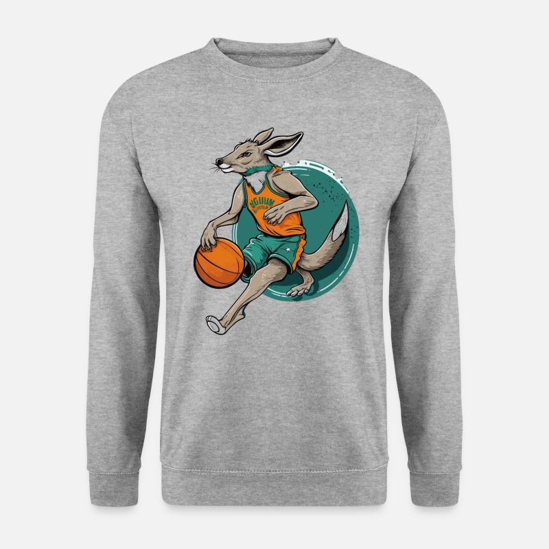 Sprungwurf - Unisex Pullover - Weißgrau meliert