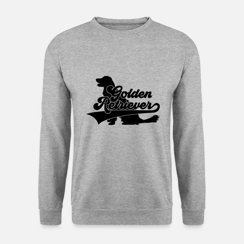 GOLDEN RETRIEVER - Unisex Pullover - Weißgrau meliert