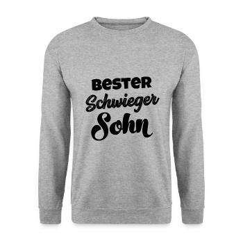 Bester Schwiegersohn Schwiegerohn in spe Heirat - Unisex Pullover - Weißgrau meliert - Vorne - Alina (178cm) & Michal (187cm)