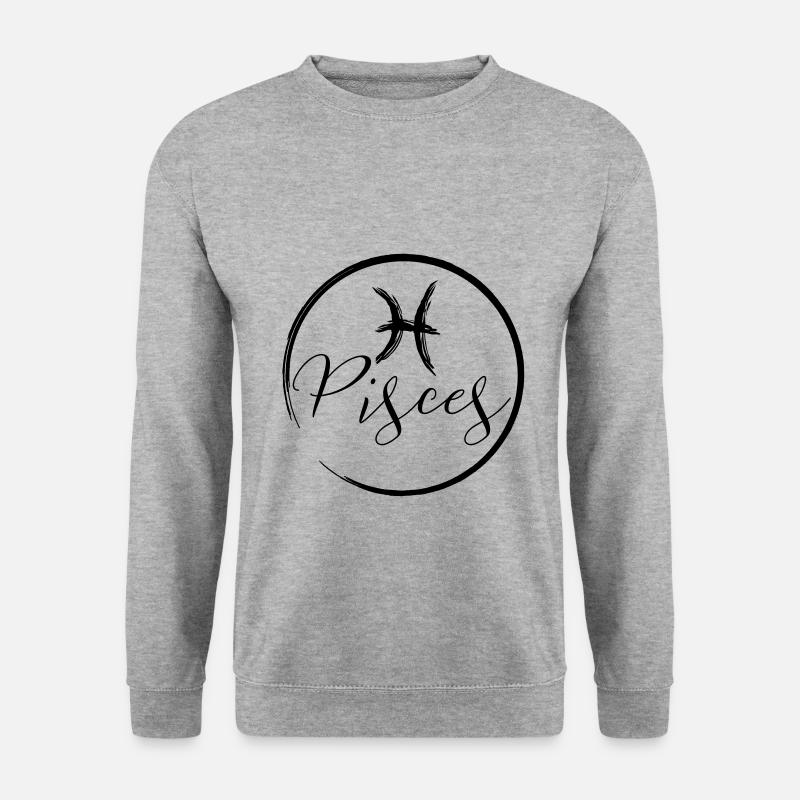 Horoscope Pisces - Unisex Pullover - Weißgrau meliert
